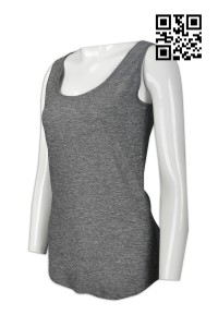 VT156 訂造度身背心T恤款式    設計淨色背心款式   花灰   製作女裝背心T恤款式    背心製造商     花灰色